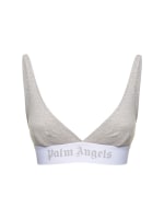 Classic logo cotton triangle bra - Palm Angels - Women
