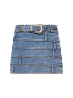 ■ANDERSSON BELL■ New Dua Multi Waist Denim Skirt apa713wLI Andersson Bell - Apron Wrap Pleats Denim Skirt | HBX