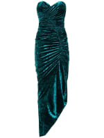 Strapless crushed velvet midi dress - Alexandre Vauthier - Women |  Luisaviaroma