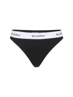 Sporty & Rich Serif Logo Thong Black