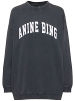 Tyler cotton logo sweatshirt ANINE BING Women Luisaviaroma