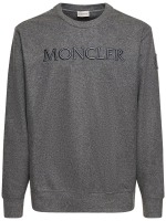 Logo wool blend sweatshirt Moncler Men Luisaviaroma