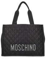 Moschino black quilted discount mini nylon shoulder bag