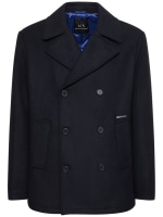 Double breast wool blend peacoat Armani Exchange Men