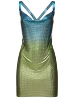 knee length dresses for ladies Modern FANNIE SCHIAVONI Red Metal Mesh Mini Dress main image 1