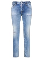 Skater stretch cotton denim jeans - Dsquared2 - Men | Luisaviaroma