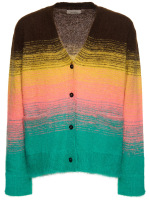 Degradé jacquard mohair blend cardigan - LANEUS - Men | Luisaviaroma