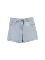 ショーツ STELLA MCCARTNEY TWO-TONE DENIM SHORTS White + NET SUSTAIN two-tone organic denim shorts | STELLA