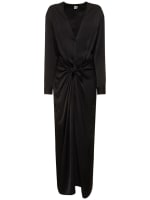 Satin knot viscose long dress - Toteme - Women | Luisaviaroma