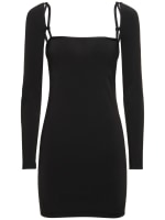 1950s black swing dress Alexander Wang Ruched Mini Dress Black Stretch Jersey Size 0 – Celebrity  Owned main image 0