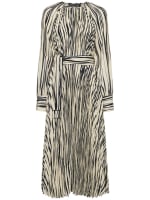 Carol pleated satin midi dress w belt Proenza Schouler Women Luisaviaroma