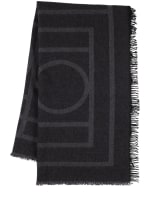 Monogram wool & cashmere scarf - Toteme - Women