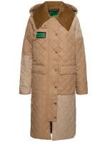 BARBOUR: Barbour x Ganni quilted Burghley jacket - Brown - women_0 | Luisa Via Roma