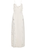 knee length dresses for ladies Emily Wrapped Waist Midi Dress - White main image 1