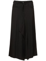 Wide structured twill midi skirt - Yohji Yamamoto - Women