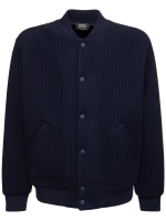 Wool blend knit bomber jacket Men Luisaviaroma