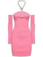 giuseppe di morabito pink dress Embellished wool-blend maxi dress in pink - Giuseppe Di Morabito
