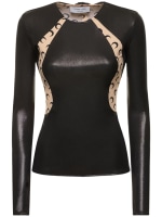 Draped jersey long sleeve top - Marine Serre - Women  | Luisaviaroma