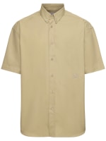 Logo cotton short sleeve shirt - Burberry - Men | Luisaviaroma