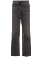 Criss cross cotton straight jeans Agolde Women Luisaviaroma