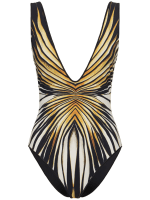 Ray of gold printed lycra swimsuit - Roberto Cavalli - Women  | Luisaviaroma