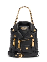 Biker-rucksack aus nappaleder Moschino Damen Luisaviaroma