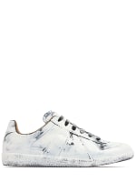 Replica bianchetto leather low sneakers - Maison Margiela