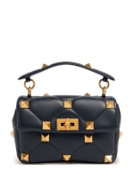 VALENTINO ロックスタッド キーリングブラック