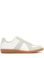 Replica leather & suede low top sneakers - Maison Margiela