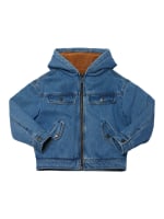 Hooded denim jacket w/teddy lining Moschino Girls Luisaviaroma