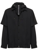 ジャケット・アウター sacai Suiting Hoodie sacai Sponge Sweat x Nylon Twill Hoodie Charcoal Grey | HAVEN