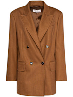 ★25SS Max Mara PALCHI ウール シングル ジャケット ブレザー コルフ] ヴァージンウール ストレッチ ジャケット, sand