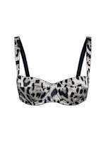 Leo print stretch silk satin bra - Dolce&Gabbana - Women  | Luisaviaroma