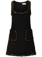 elie saab short black dress NWT ELIE SAAB Black Sequin/Tulle Detail V-Neck Cocktail Mini Dress 36/US 0