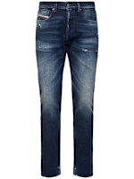 Jeans slim de denim de algodón Diesel Hombre Luisaviaroma