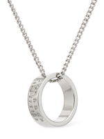 【関税込み】Minimal Logo Id Tag Necklace - MM6 Maison Margie Silver Brass Minimal Logo Necklace by MM6 Maison Margiela on