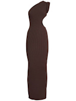 ワンピース Max Mara ARDA1234 - Ribbed viscose dress Ribbed viscose dress, brown | 