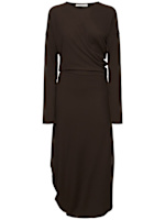 Long sleeve twisted jersey midi dress - Lemaire - Women | Luisaviaroma