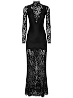 Turtleneck lace long dress - Rabanne - Women | Luisaviaroma