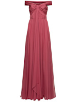 Strapless draped chiffon long dress - Zuhair Murad - Women | Luisaviaroma