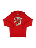 Sudadera de algodón con capucha Kenzo Kids Niño Luisaviaroma