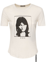 トップス ann demeulemeester shirts archive Georgette printed cotton jersey t-shirt - Ann Demeulemeester