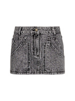 Minigonna in denim multi-tasche - The Attico - Donna - Nero - 40 IT