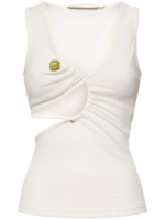 トップス Christopher Esber reverse tank top Christopher Esber Black Reverse T-Bar Halter Tank Top