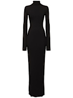 Long sleeve turtleneck jersey maxi dress - terne - Women | Luisaviaroma