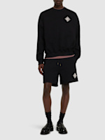 Pearl diamond cc patch sweat shorts - Casablanca - Men  | Luisaviaroma