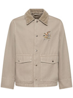 Cotton logo jacket Burberry Men Luisaviaroma