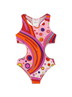 Printed lycra one piece swimsuit - Pucci - Girls  | Luisaviaroma