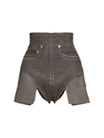 RICK OWENS DRKSHDW グレーデニムショートパンツ Dirt cutoffs denim shorts - Rick Owens DRKSHDW - Women | Luisaviaroma