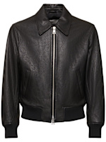 Leather zip jacket - AMI Paris - Men | Luisaviaroma